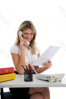 business woman  working