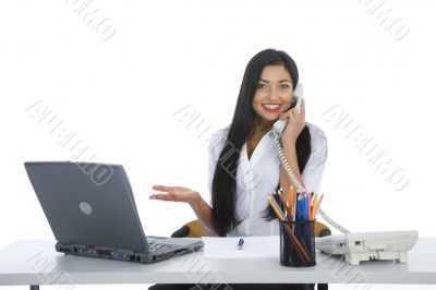 business woman  working