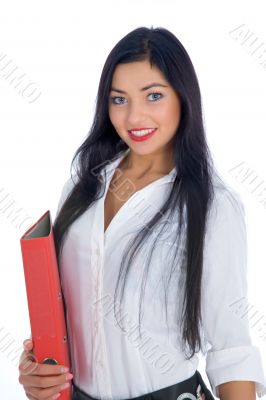 Business woman with folder
