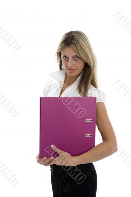 Business woman with folder