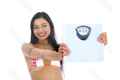 beautiful girl with  scales