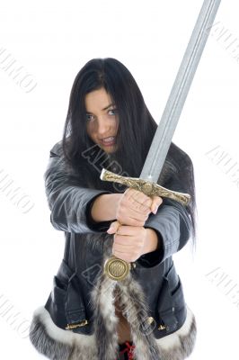 Sexy girl with sword