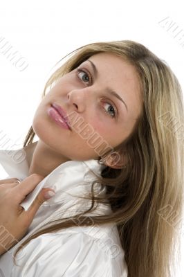 Portrait of the young beautiful girl