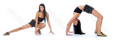 woman practicing fitness