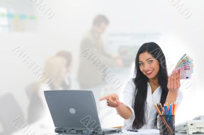 business woman  working