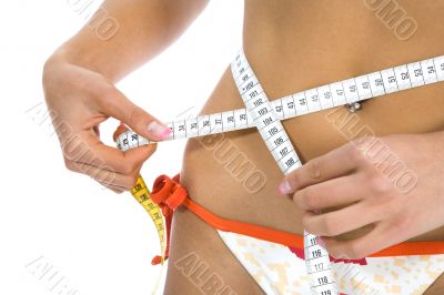 beautiful girl with  meter