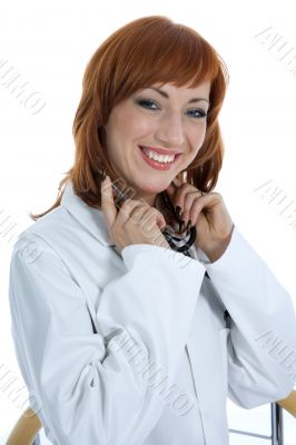young doctor with stethoscope