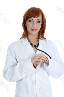 young doctor with stethoscope