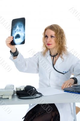 young doctor with stethoscope