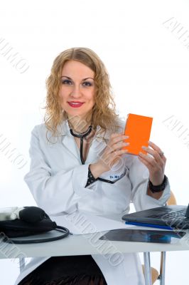 young doctor with stethoscope