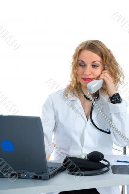 young doctor with stethoscope