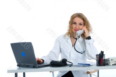 young doctor with stethoscope