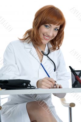 young doctor with stethoscope
