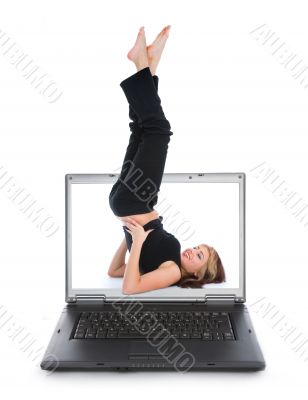 woman practicing fitness