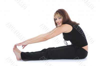 woman practicing fitness