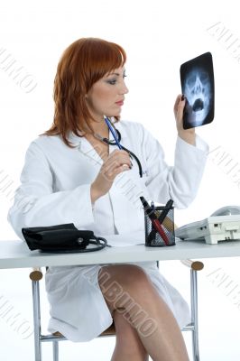 young doctor with stethoscope