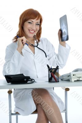 young doctor with stethoscope