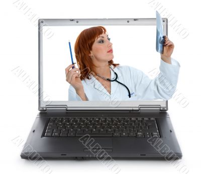 young doctor with stethoscope