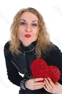 portrait redheaded with black dress