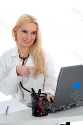 young doctor with stethoscope