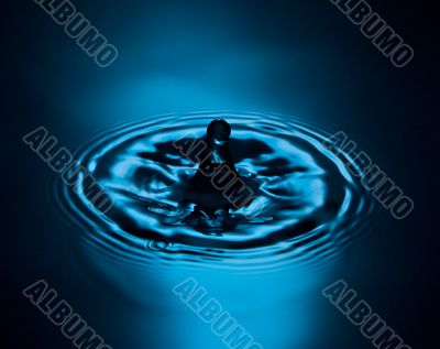 water splash in blue water splash in blue