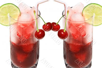 Cherry juice with ice