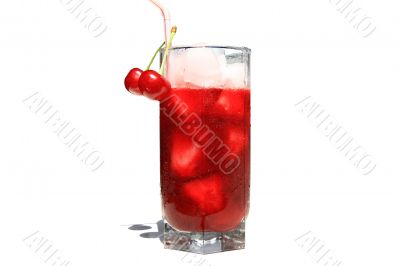 Cherry juice with ice