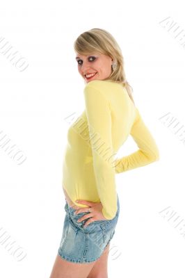 Portrait of the young beautiful girl