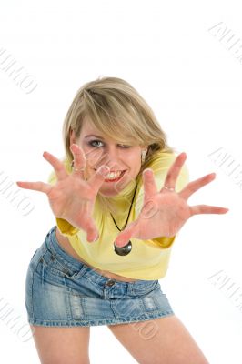 Portrait of the young beautiful girl