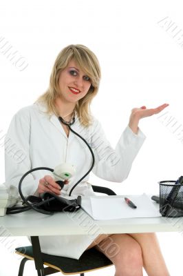 young doctor with stethoscope