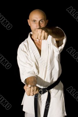 Karateka men fighting