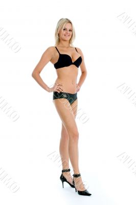 portrait of the blonde with blue eye