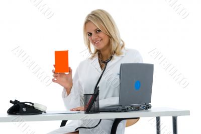 young doctor with stethoscope