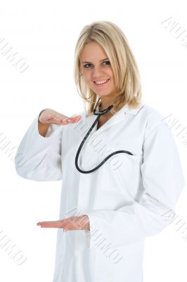 young doctor with stethoscope