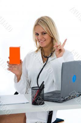 young doctor with stethoscope