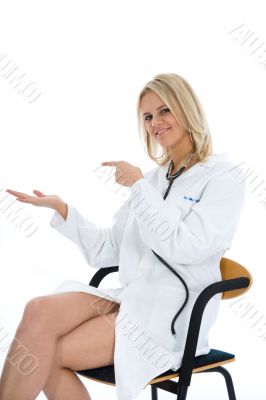 young doctor with stethoscope