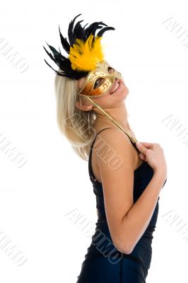 Portrait  girl with mask