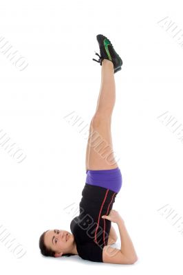 woman practicing fitness