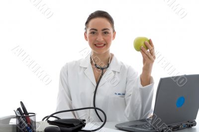 young doctor with stethoscope