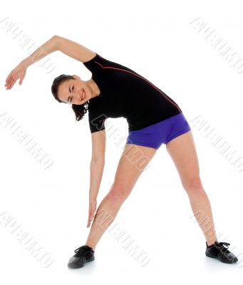 woman practicing fitness