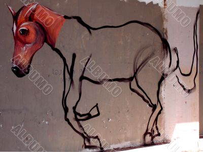 Graffiti horse