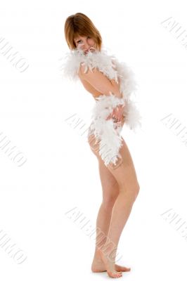 portrait of the blonde with blue eye