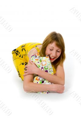 expressive woman shopping