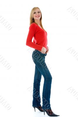 Portrait of the young beautiful girl