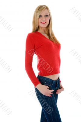 Portrait of the young beautiful girl