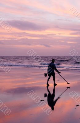 Metal Detecting at Sunrise