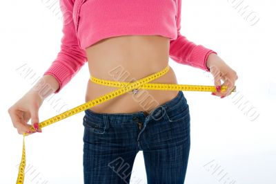 beautiful girl with  meter