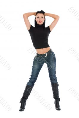 Portrait of the young beautiful girl