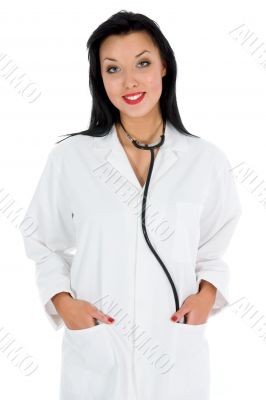 young doctor with stethoscope