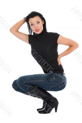 Portrait of the young beautiful girl